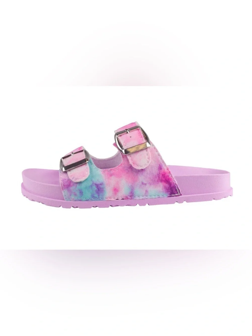 Wave Zone Girls Pink Tie Dye Canvas Double Strap Sandal Size 3/4 NEW